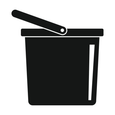 Su siyah simgesi için kova. Su siyah simgesi için vektör kovası Web, oyun, uygulama ve reklamcılık için beyaz arkaplan üzerinde izole