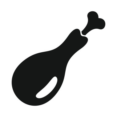 vektör tavuk but siyah simge. Vektör tavuk but siyah simge beyaz arka planda izole ağ ve reklam için