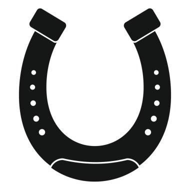 Modern at nalı simgesi. Vektör modern at nalı basit simgesi ağ ve reklamcılık için beyaz arkaplan üzerinde izole