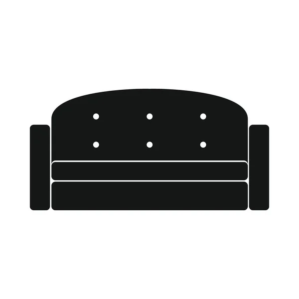 Convenient Sofa Black Simple Icon Vector Convenient Sofa Black Simple — Stock Vector