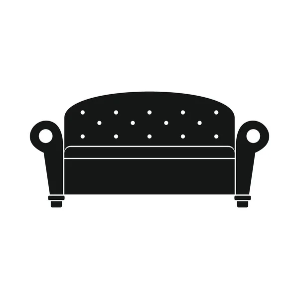 Comfort Sofa Black Simple Icon Vector Comfort Sofa Black Simple — Stock Vector