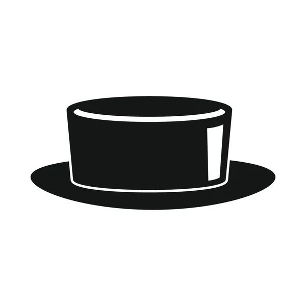 Классическая Шляпа Черная Простая Икона Векторная Классическая Шляпа Черная Простая — стоковый вектор