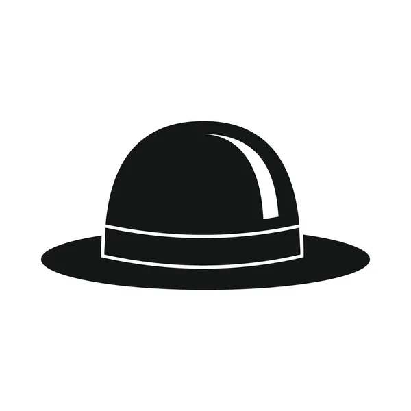 Vieux Chapeau Noir Icône Simple Vecteur Vieux Chapeau Noir Icône — Image vectorielle