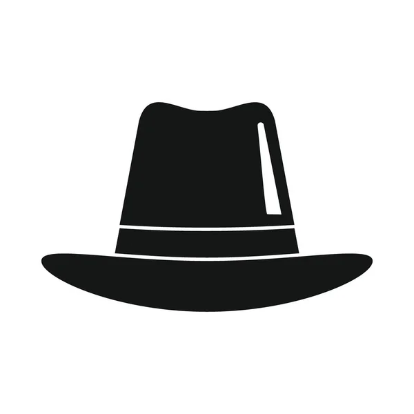 Фермер Шляпа Черная Простая Икона Векторная Шляпа Фермера Черный Простой — стоковый вектор
