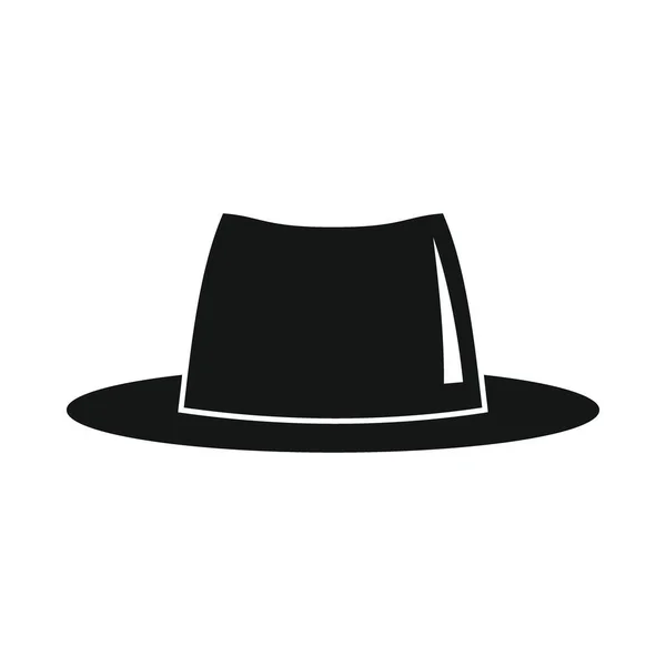 Sombrero Masculino Negro Icono Simple Vector Macho Sombrero Negro Icono — Archivo Imágenes Vectoriales