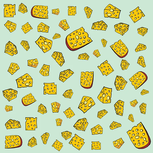 Cheese pattern — Stock Vector