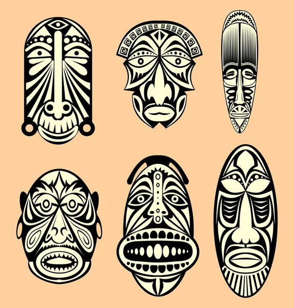 Αφρικανική μάσκες — Διανυσματικό Αρχείο