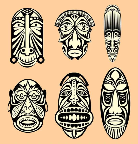 Máscaras africanas — Vetor de Stock