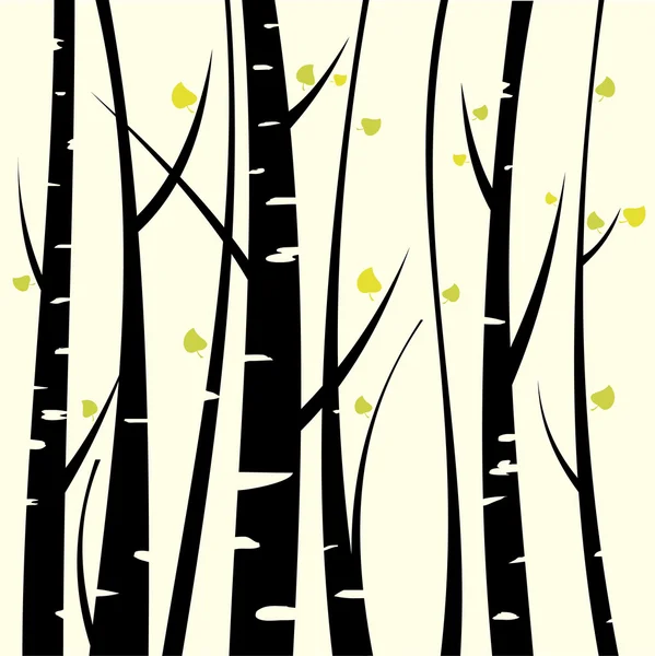 Birch three — Stock Vector