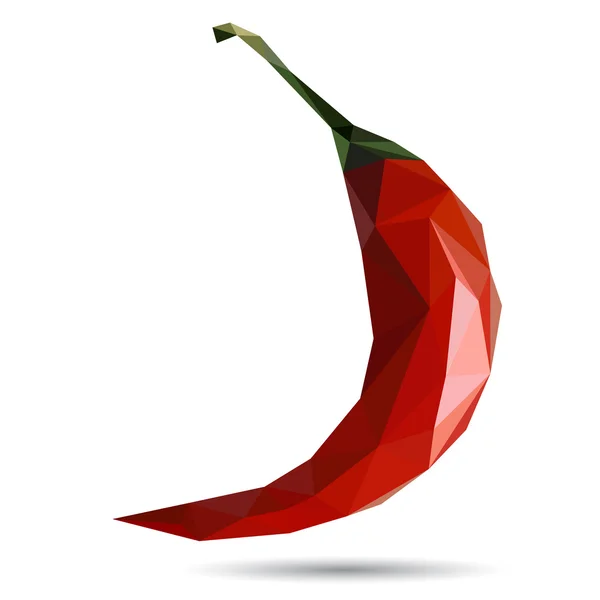 Vector illustratie van een rode chili peper — Stockvector