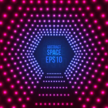 Işık efektleri ile Neon sınır