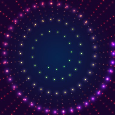 Işık efektleri ile Neon sınır