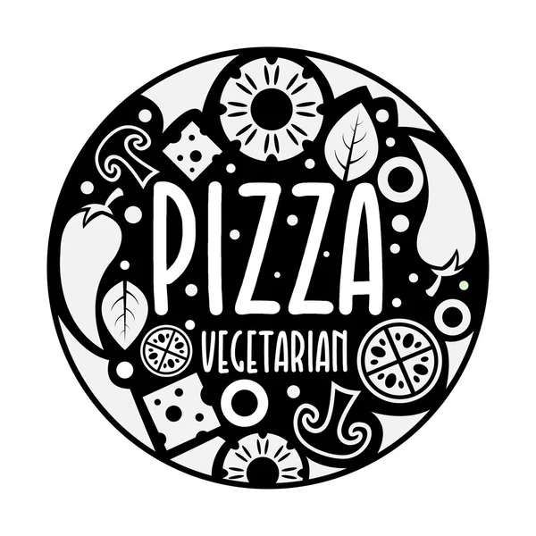 Pizza desing sablon — Stock Vector
