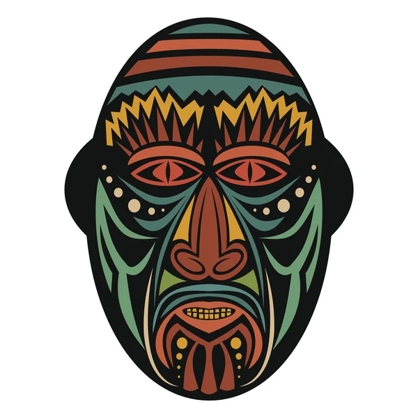 African Mask on a white background — Stock Vector