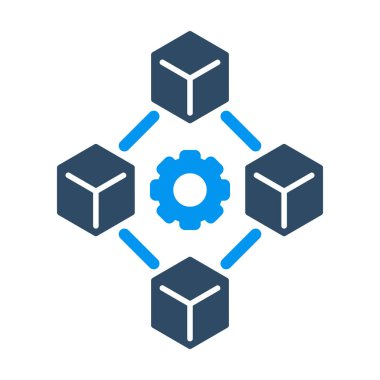 Küpleri çevreleyen merkezi dişliler yönetimi ve koordineli protokol kontrolünü temsil eder. Bu grafik DAO sunumlarına, engelleme zinciri eğitimine, fintech gösterge paneline ve dağıtılmış yönetim materyallerine uyuyor