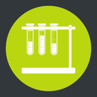 Bir renk arka plan üzerine düz tıbbi simge boruları