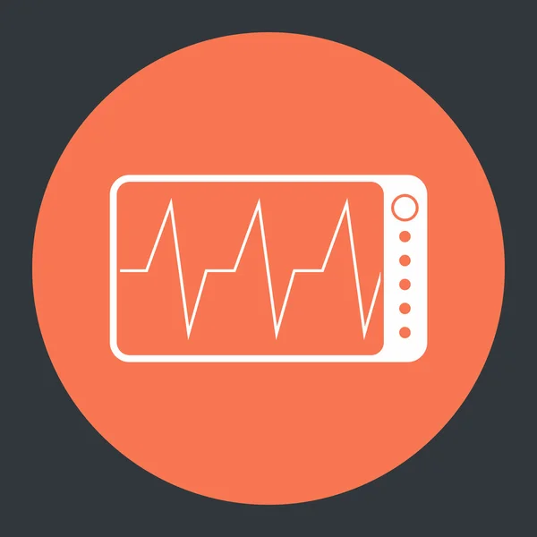 Ploché ikony EKG na barvu pozadí — Stockový vektor