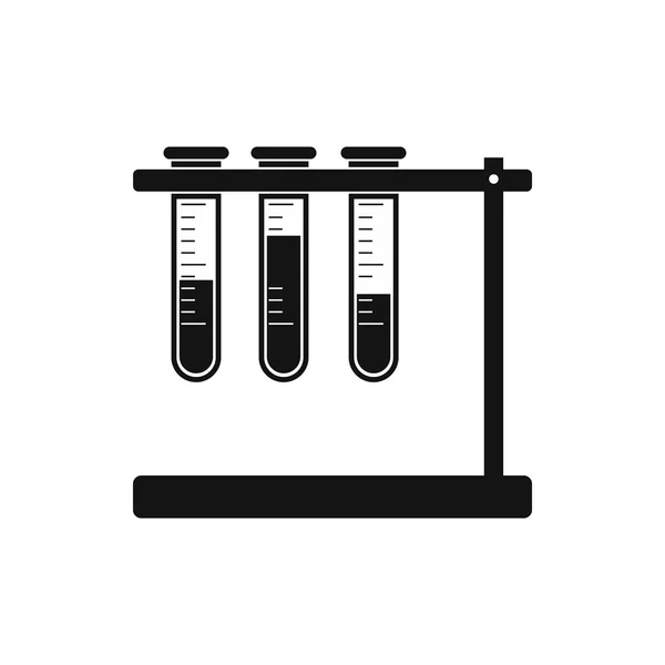 Tubos de iconos médicos planos sobre fondo blanco — Vector de stock