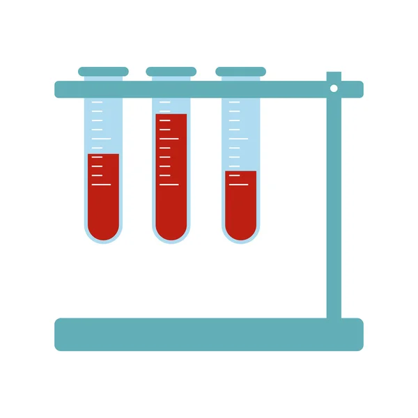 Tubos de iconos médicos planos sobre fondo blanco — Vector de stock