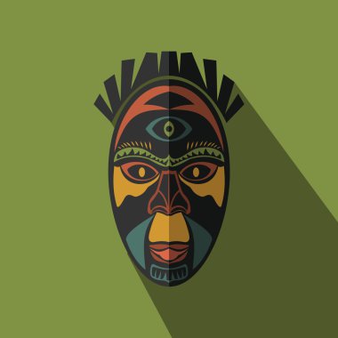 Afrika etnik kabile maske renk arka planda