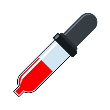 Beyaz arka plan üzerinde izole damlalık çizgi film simgesi