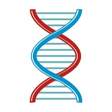 Beyaz arka plan üzerinde izole Dna çizgi film simgesi