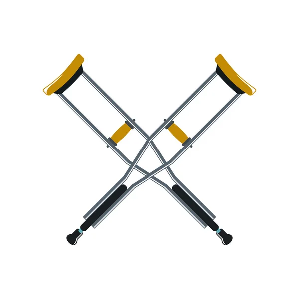 Crutch cartoon icon isolated on white background — Stock Vector