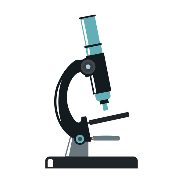 microscope cartoon icon isolated on white background