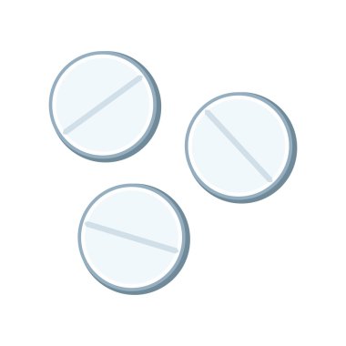 Beyaz arka plan üzerinde izole hapları çizgi film simgesi