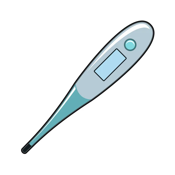 Icono de dibujos animados termómetro aislado sobre fondo blanco — Vector de stock