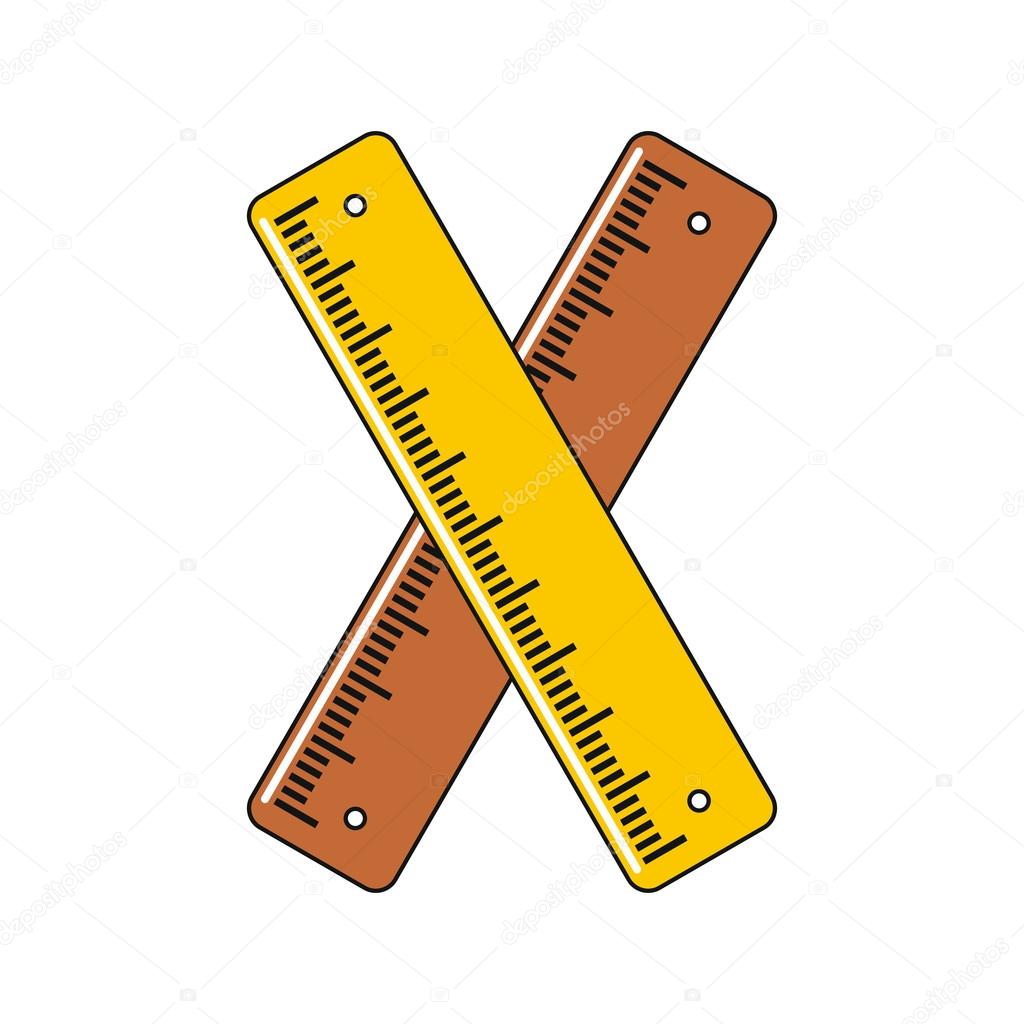 Ruler icon isolated on a white background