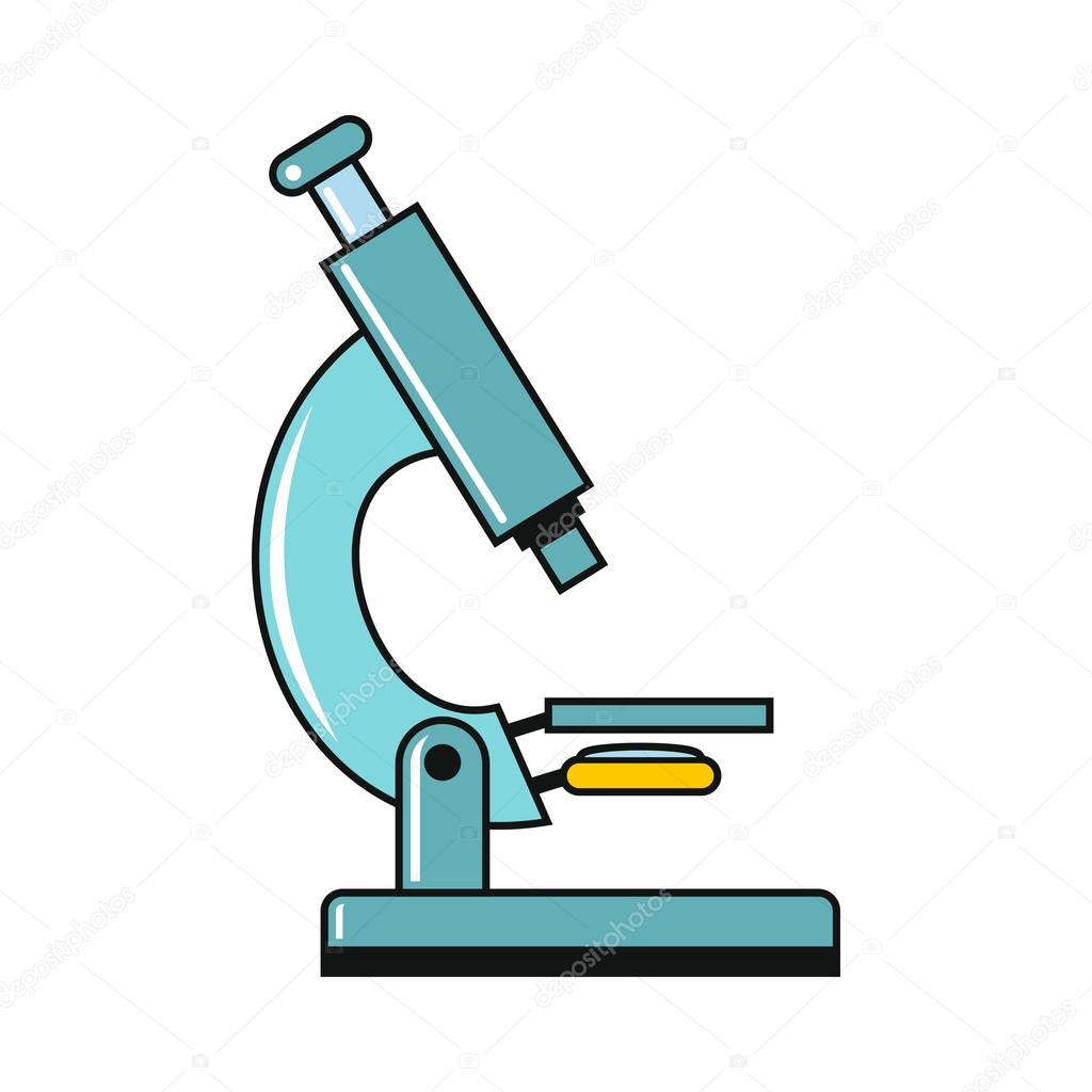 Microscope cartoon icon isolated on a white background