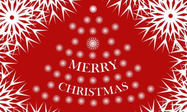 Resim ve Kartpostal Noel ağacı kırmızı bayramlarda beyazdır