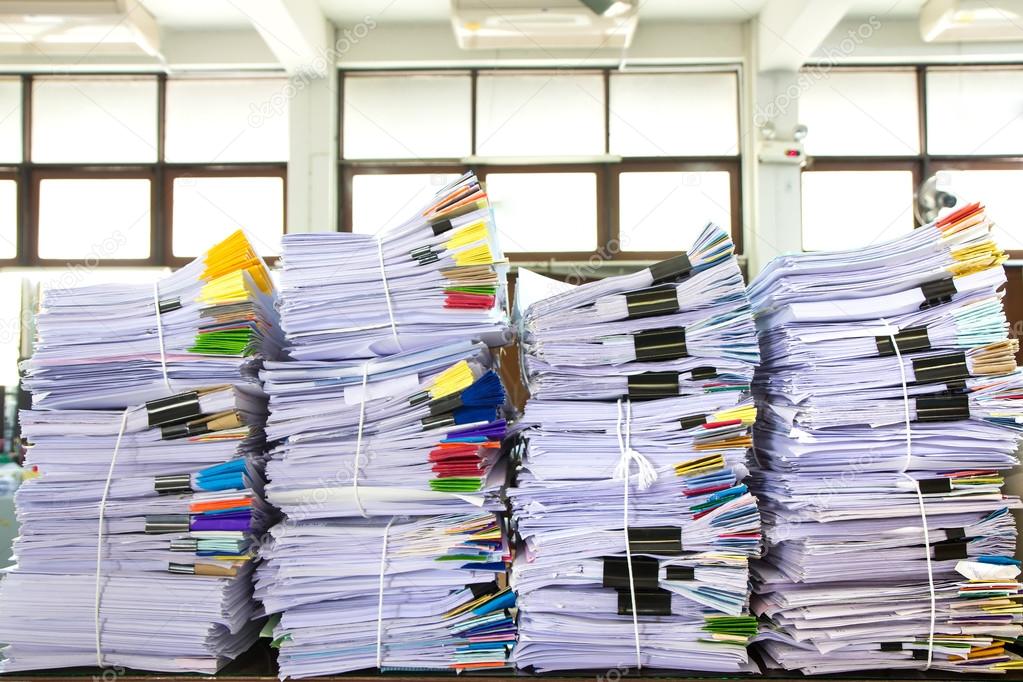 Stack of business papers