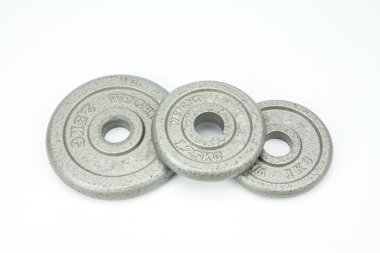 Beyaz arka plan üzerinde izole ağırlıkları,