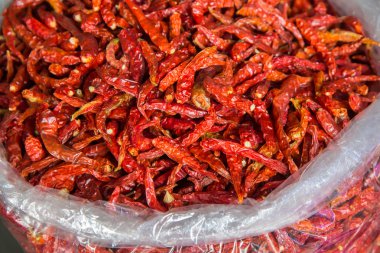 Kurutulmuş kırmızı biber Satılık Market, Tayland