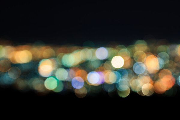 Abstract of Blurred city lights