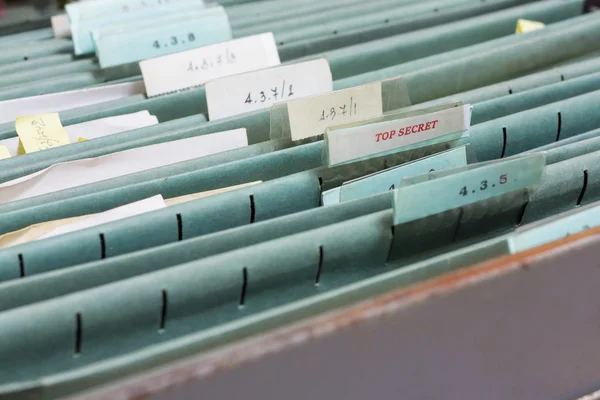 File folders in a filing cabinet — Stock Photo, Image