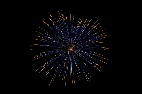 Colorful fireworks over dark sky — Stock Photo, Image