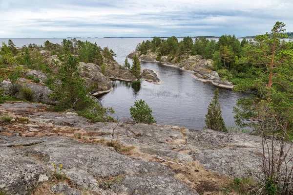 Carelia Russia Lago Ladoga Scarpette Ladoga Isole Rocciose Ladoga Viaggia — Foto Stock