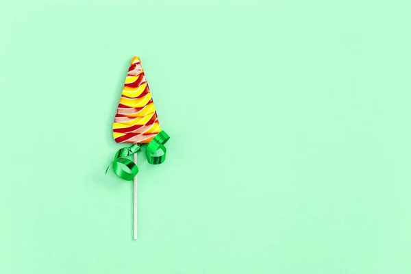 Kolorowe Cukierki Kreatywne Nowy Rok Lub Boże Narodzenie Lizak Kształcie — Zdjęcie stockowe