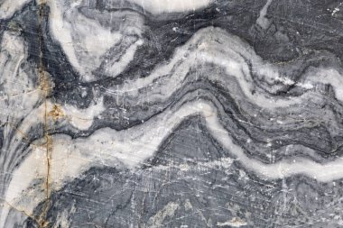 Mermer desenli arka plan. Gri renkler. Ruskeala Kanyonu 'ndan mermer. Rusya.