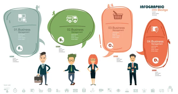 Ręcznie Rysowane Kroki Infograficzne Ilustracja Wektora Fotografia Stockowa Wizualna Pomoc — Wektor stockowy