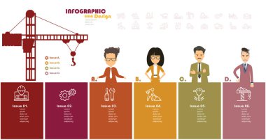 İnşaat bilgileri stok illüstrasyonu Infographic, İnşaat Endüstrisi, Gayrimenkul, Teknoloji, Vektör, İş, Simge