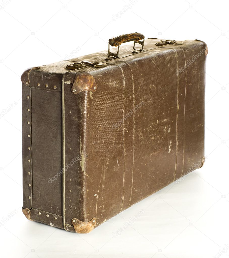 Vintage suitcase isolated