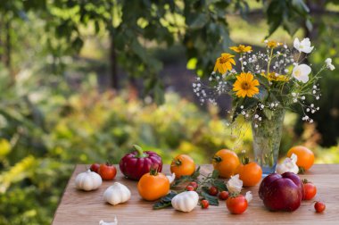 Sebze Bahçe ahşap tablo