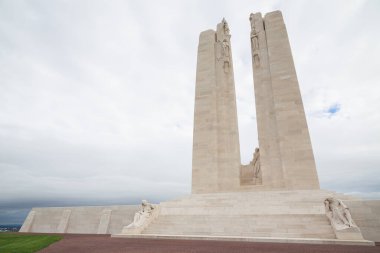 The Canadian National Vimy Memorial dedicated to the memory of the Canadian soldiers who fought to defend France at the Battle of Vimy Ridge clipart