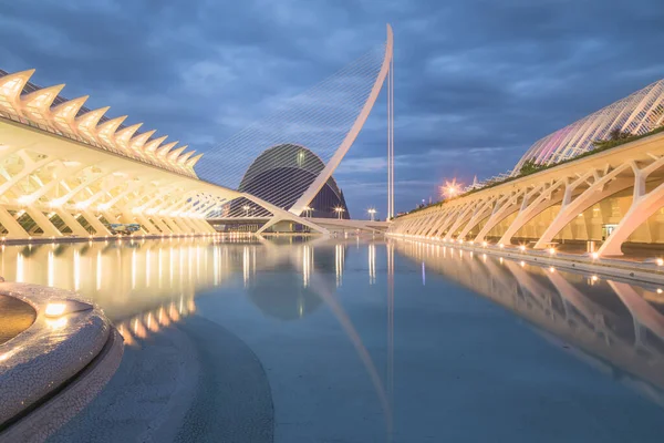 Arquitectura Moderna Ciudad Las Artes Las Ciencias Día Soleado Valencia — Foto de Stock