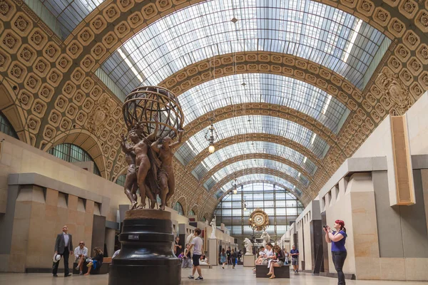 Interior Famosa Muse Orsay Que Abriga Mais Impressionante Extensa Coleção — Fotografia de Stock