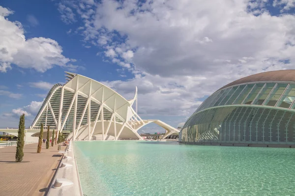 Arquitectura Moderna Ciudad Las Artes Las Ciencias Día Soleado Valencia — Foto de Stock